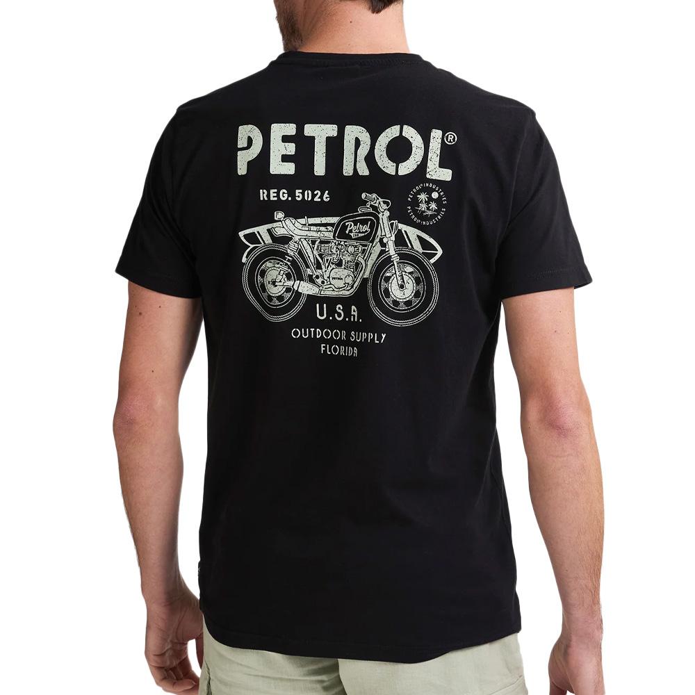 T-shirt Noir Homme Petrol Industries TSR125-9999 vue 2