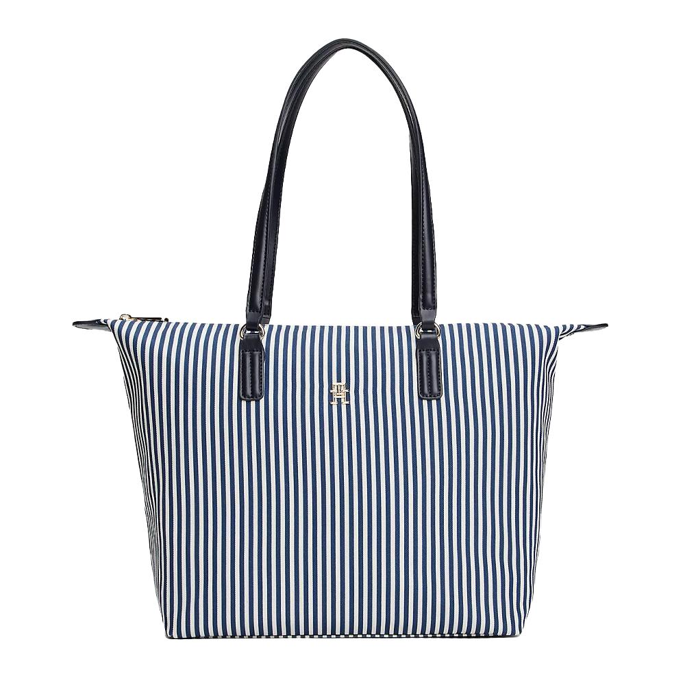 Sac à Cabas Rayure Blanc/Marine Femme Tommy Hilfiger Poppy Summer Tote pas cher