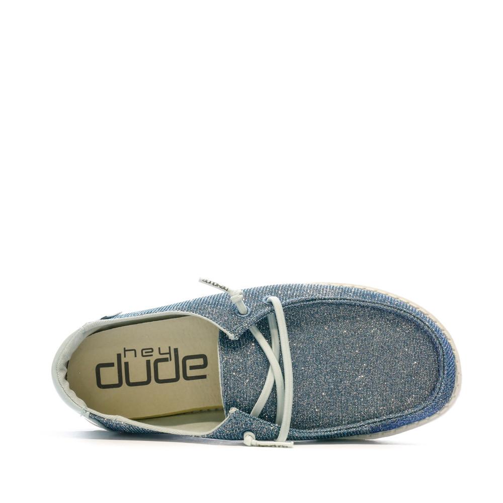 Chaussures Bleu Mixte Hey Dude Wendy vue 4