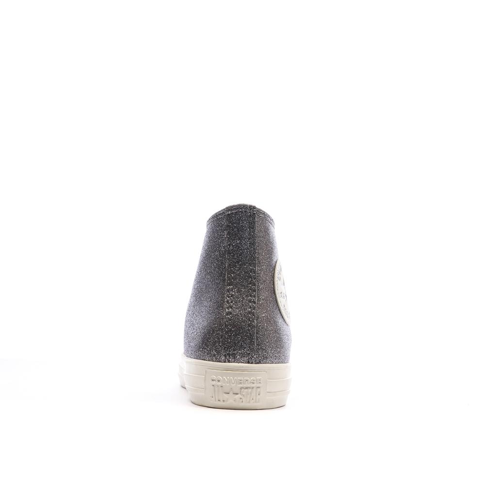 Baskets Grises à paillettes Femme Converse Chuck Taylor All Star vue 3