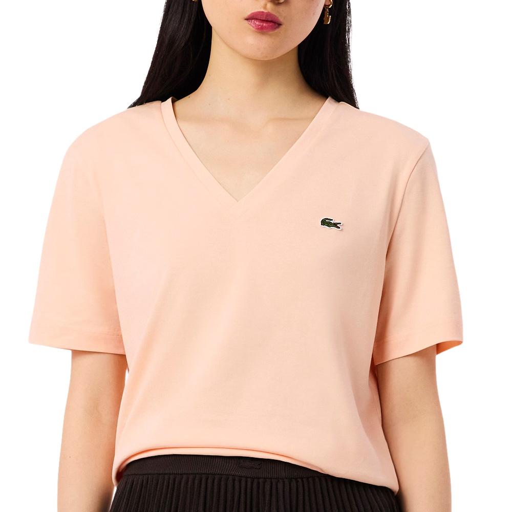 T-shirt Corail Femme Lacoste Relaxed pas cher