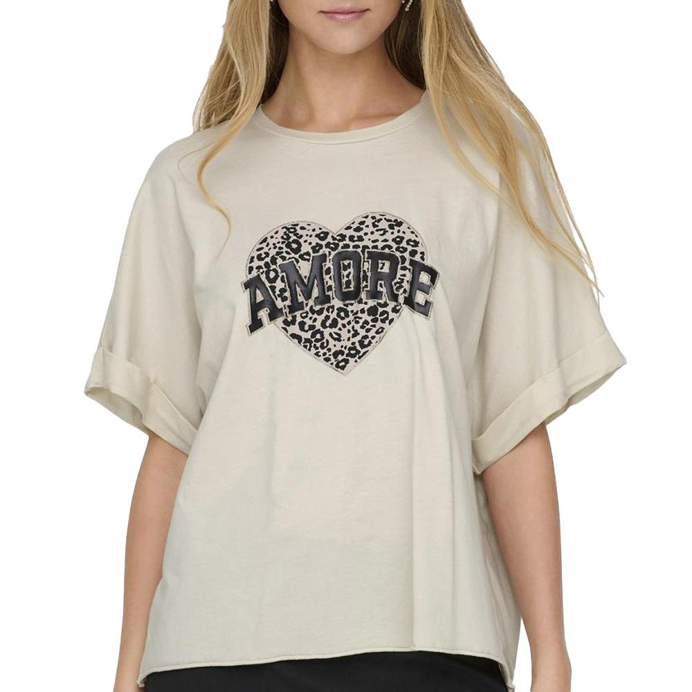 T-Shirt Beige Femme Only Lucy pas cher