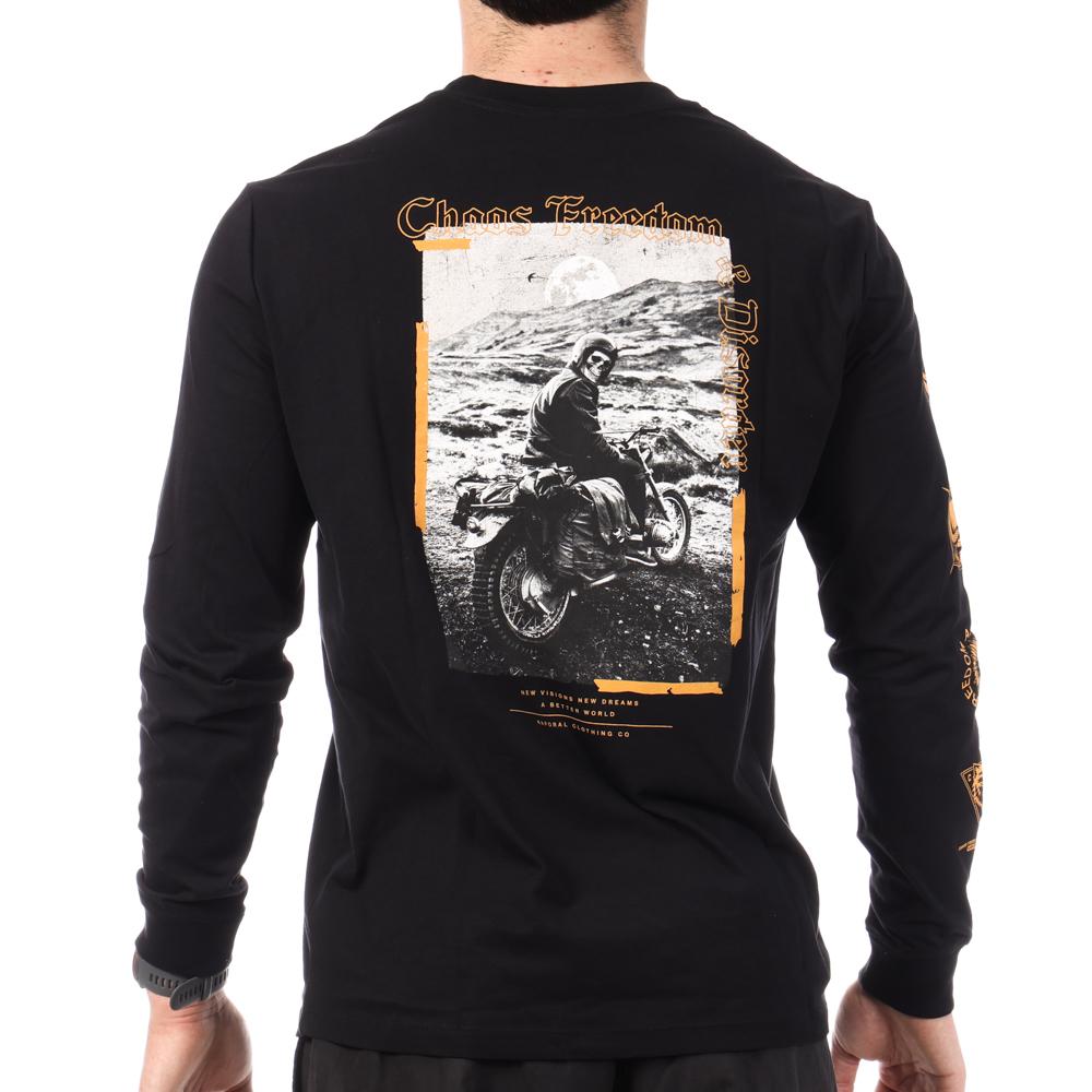 T-Shirt Manches Longues Noir Homme Kaporal REGAN vue 2