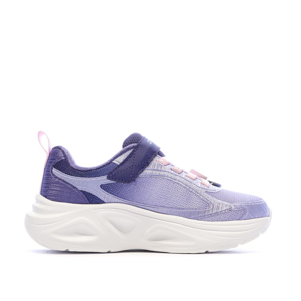 Baskets Mauves Fille Skechers Sola Glow vue 2