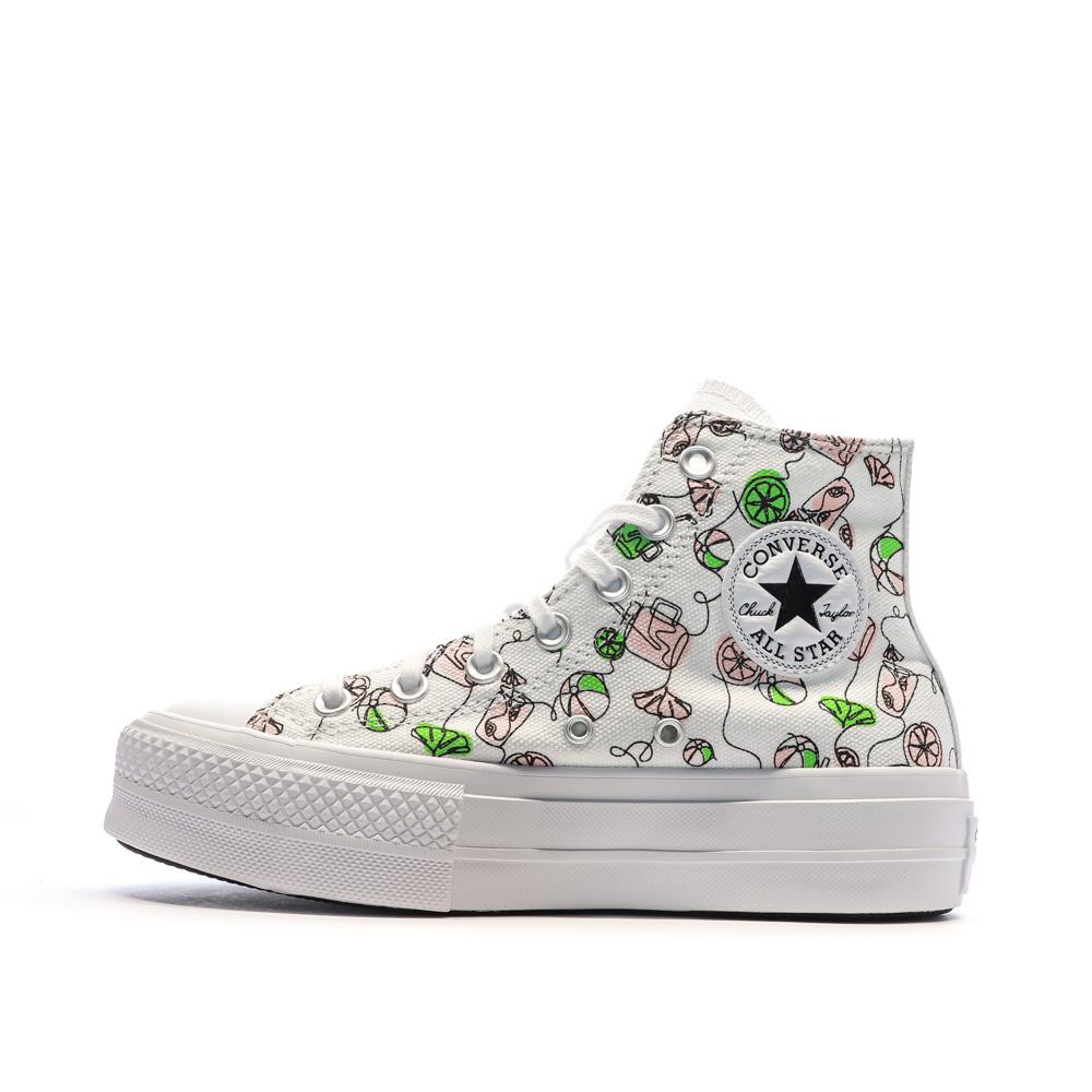 Baskets Blanches/Noires Femme Converse Lemonade pas cher