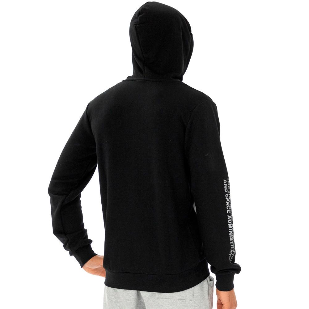 Sweat Capuche Noir Homme Nasa 23H vue 2