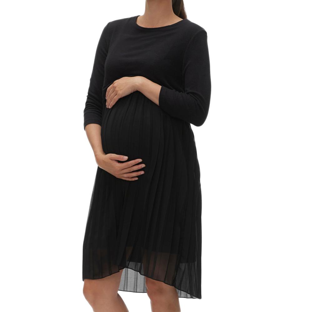 Robe de Grossesse et Allaitement Noire Femme Mamalicious Raina pas cher