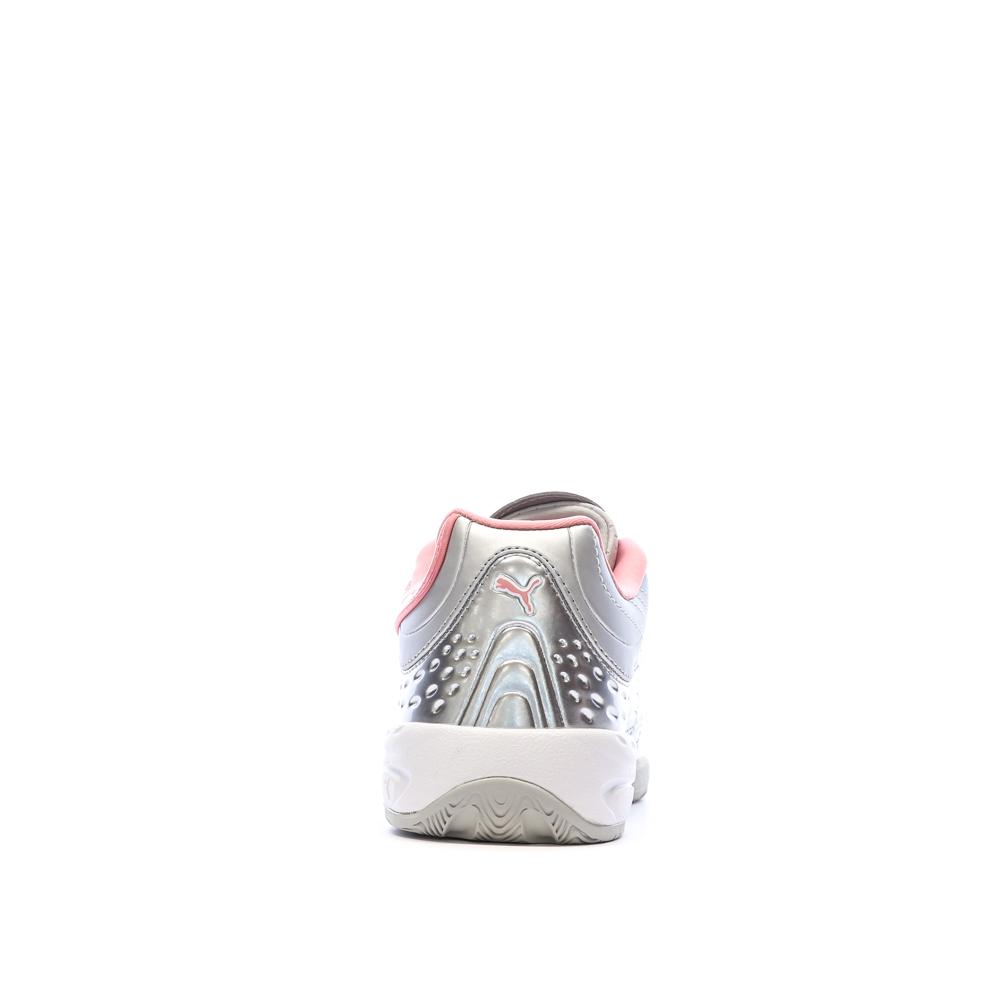 Baskets Argent/Rose Fille Puma V-s2 Goalgetter vue 3