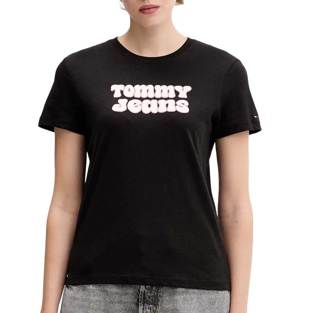 T-shirt Noir Femme Tommy Hilfiger Tjw Reg Essential pas cher