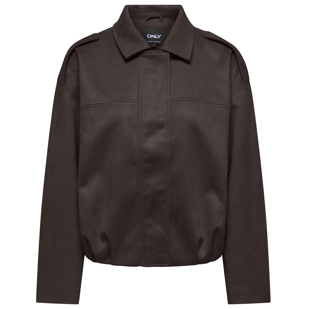 Dunkelbraune Wildlederjacke für Damen von Only Amber günstig