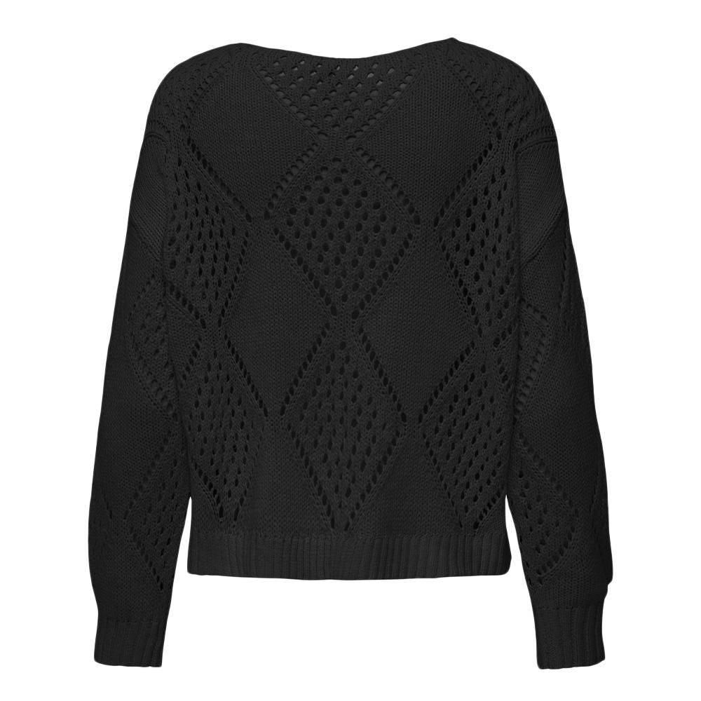 Pull Noir Femme Only Patricia vue 2