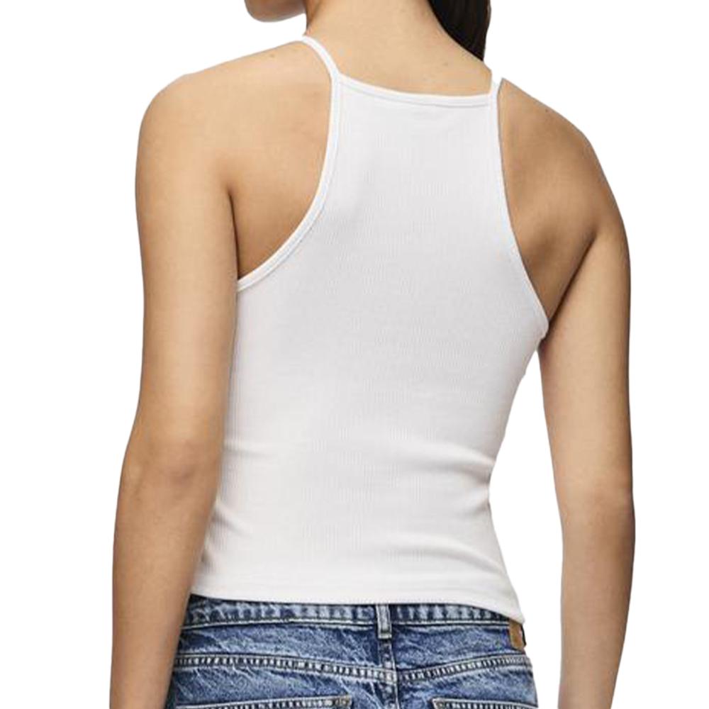 Top Blanc Femme Pieces Pcostina Strap vue 2