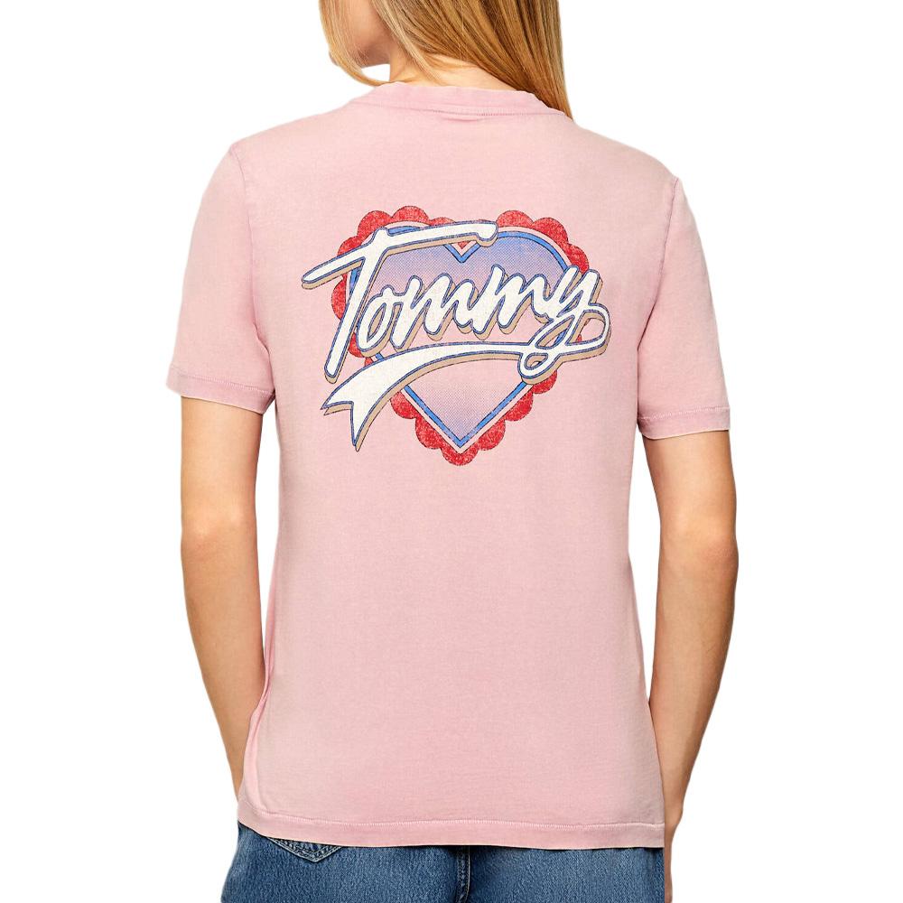 T-Shirt Rose Femme Tommy Hilfiger DW0DW21524 vue 2