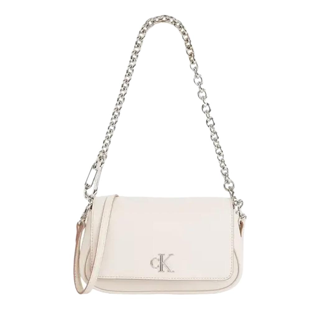 Sac à Bandoulière Blanc Femme Calvin Klein Jeans Minimal LV04K3134G pas cher