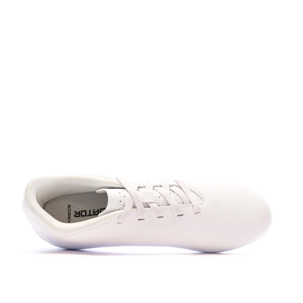 Chaussures de football Blanches Garçon Adidas Predator Accuracy vue 4