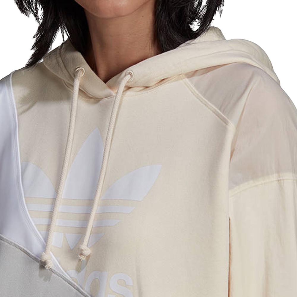 Sweat capuche Beige/Gris Femme Adidas Originals vue 3