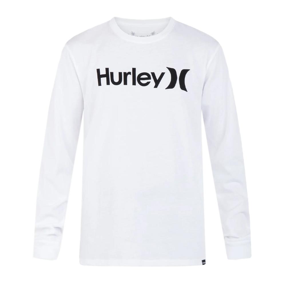T-shirt Manches Longues Blanc Homme Hurley One And Only pas cher