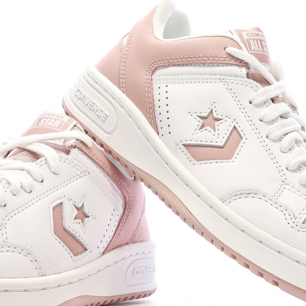 Baskets Blanches/Roses Mixte Converse Weapon vue 6
