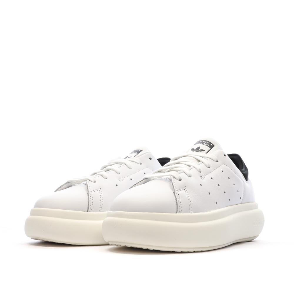 Baskets Blanches/Noires Femme Adidas Stan Smith Pf W vue 6