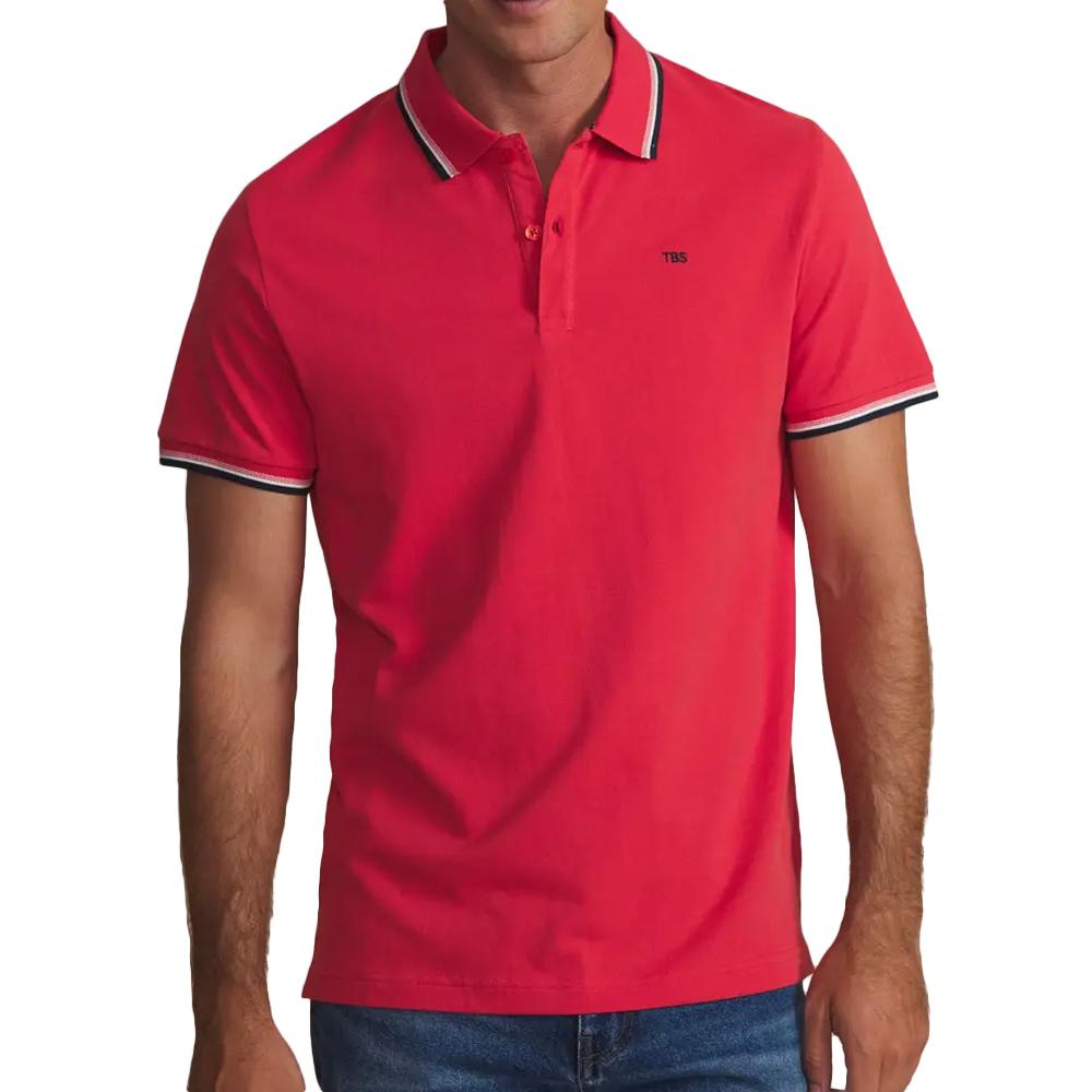 Rotes Herren-Polohemd TBS Yvanepol günstig