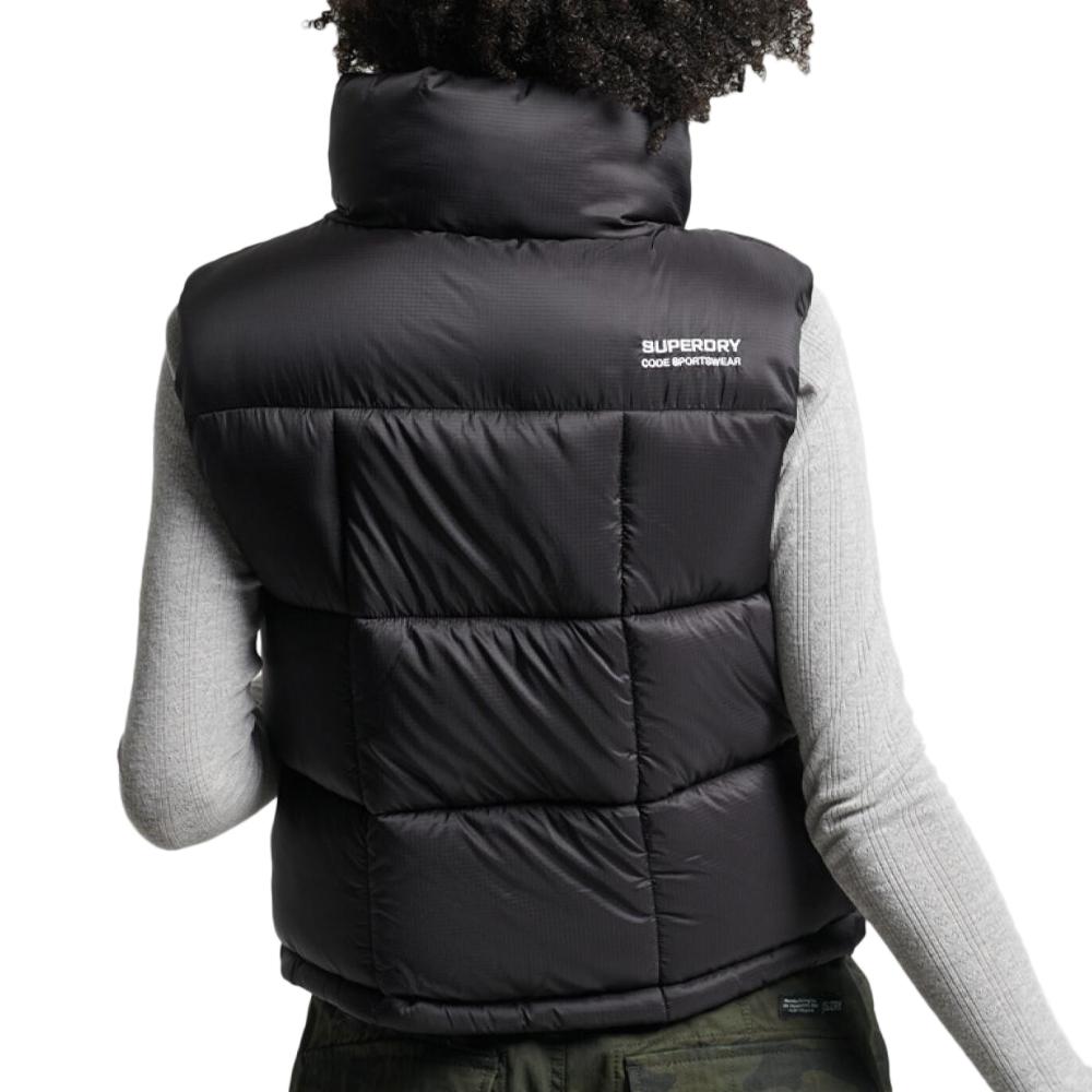 Doudoune sans manches Noire Femme Superdry Code vue 2