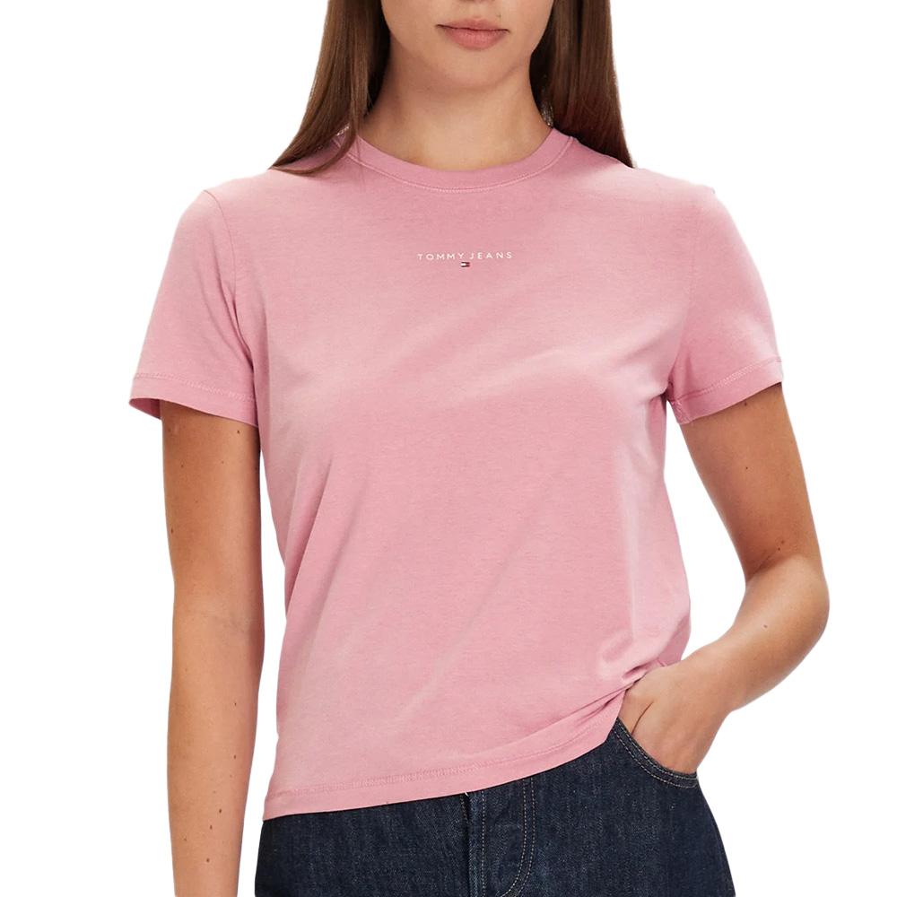 T-Shirt Rose Femme Tommy Hilfiger Linears pas cher