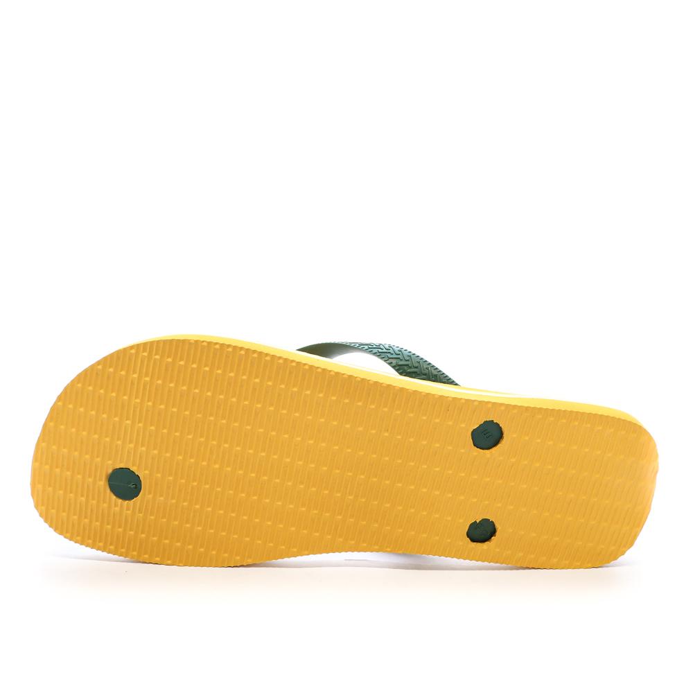 Tongs Jaune Homme Havaianas Brasil Logo vue 2