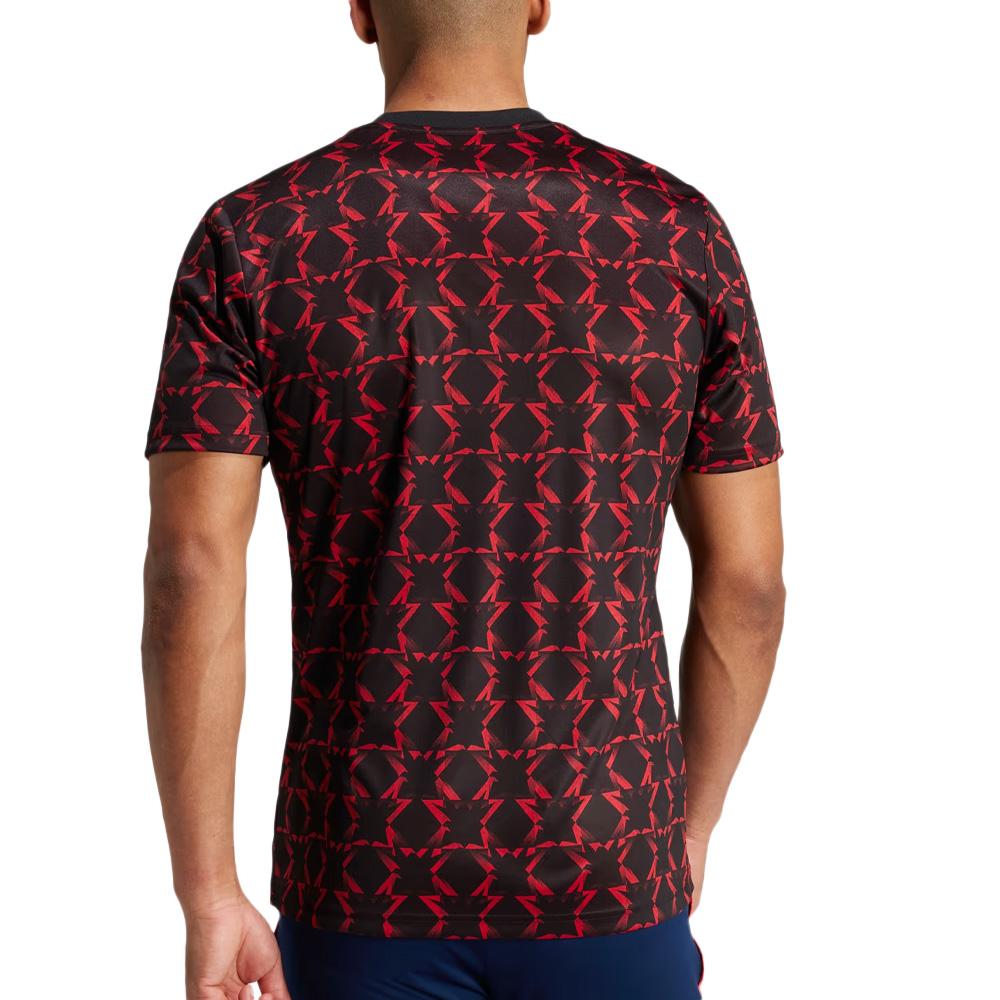 Manchester United Maillot Prématch Rouge/Noir Homme Adidas 23/24 vue 2