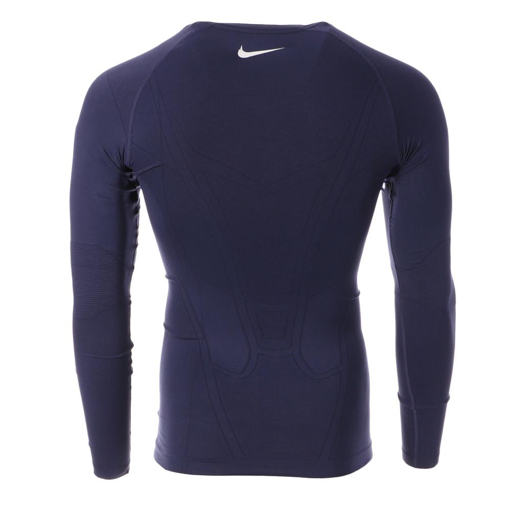 T-shirt Manches Longues Marine Homme technique Nike Pro vue 2