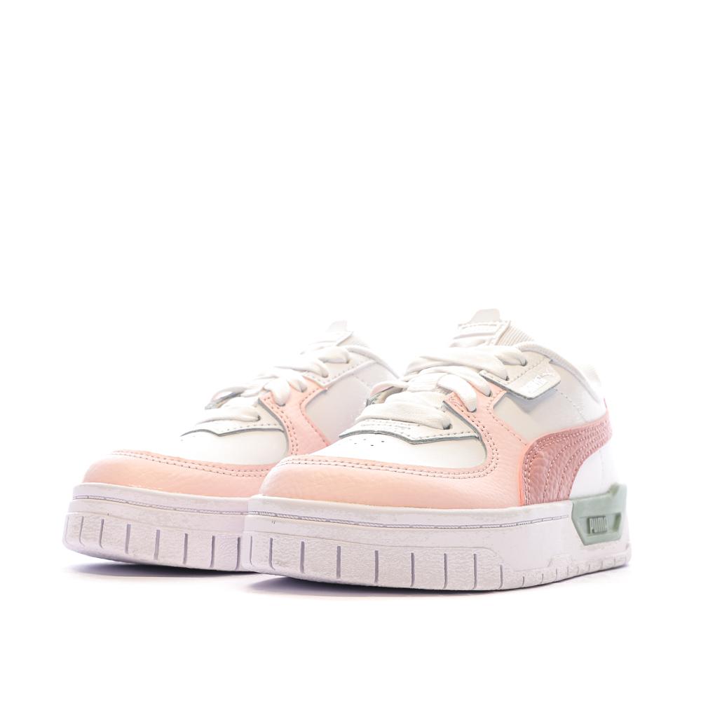 Baskets Blanches/Rose Fille Puma Cali Dream Pastel vue 6
