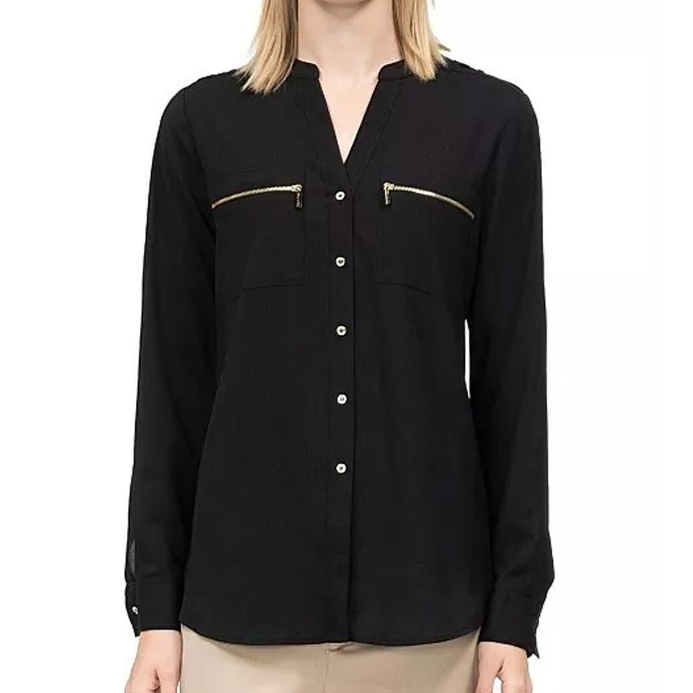 Chemise Noire Femme Calvin Klein Jeans M3VA9598 pas cher