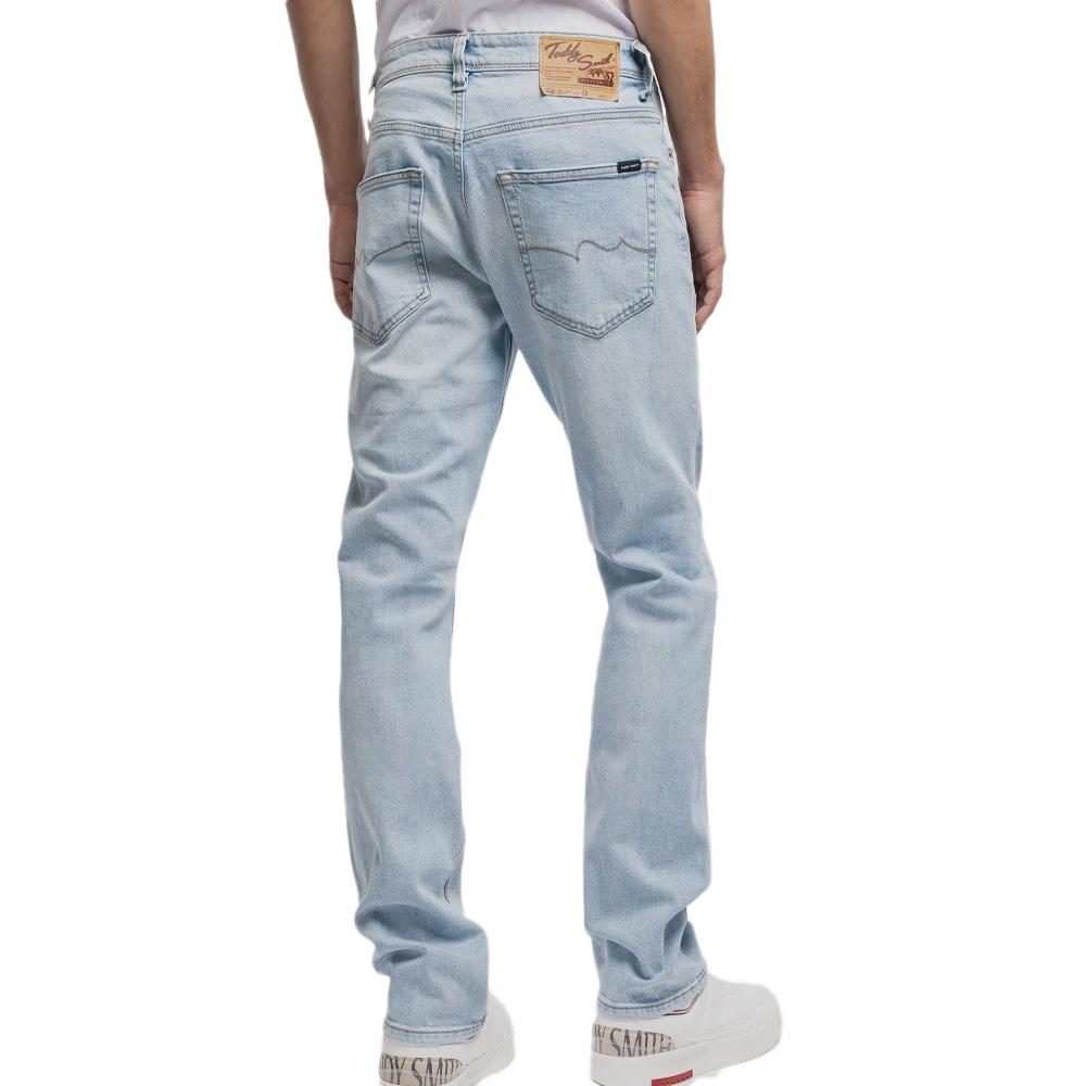Gerade geschnittene Jeans Hellblau Mann Teddy Smith Reg Ansicht 2