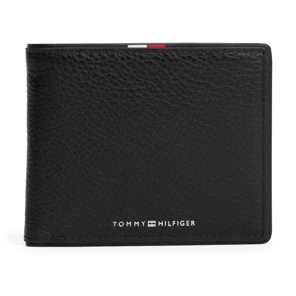 Portefeuille Noir Homme Tommy Hilfiger Corp Flap & Co pas cher