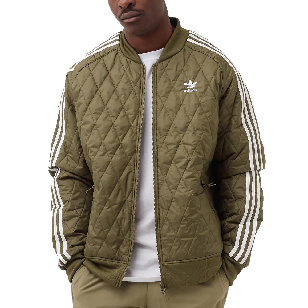 Veste Verte Homme Adidas Quilted pas cher