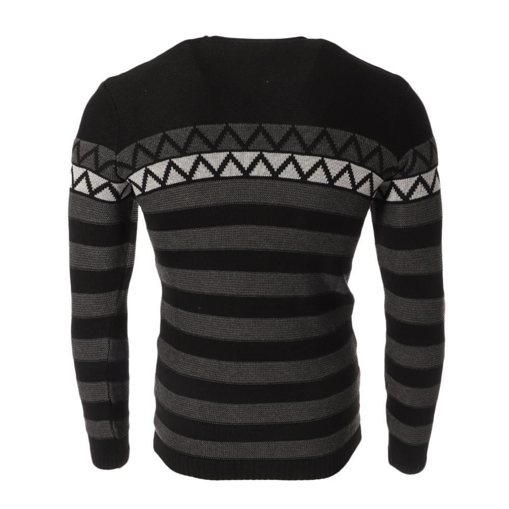 Pull Noir Homme Paname Brothers 2549 vue 2