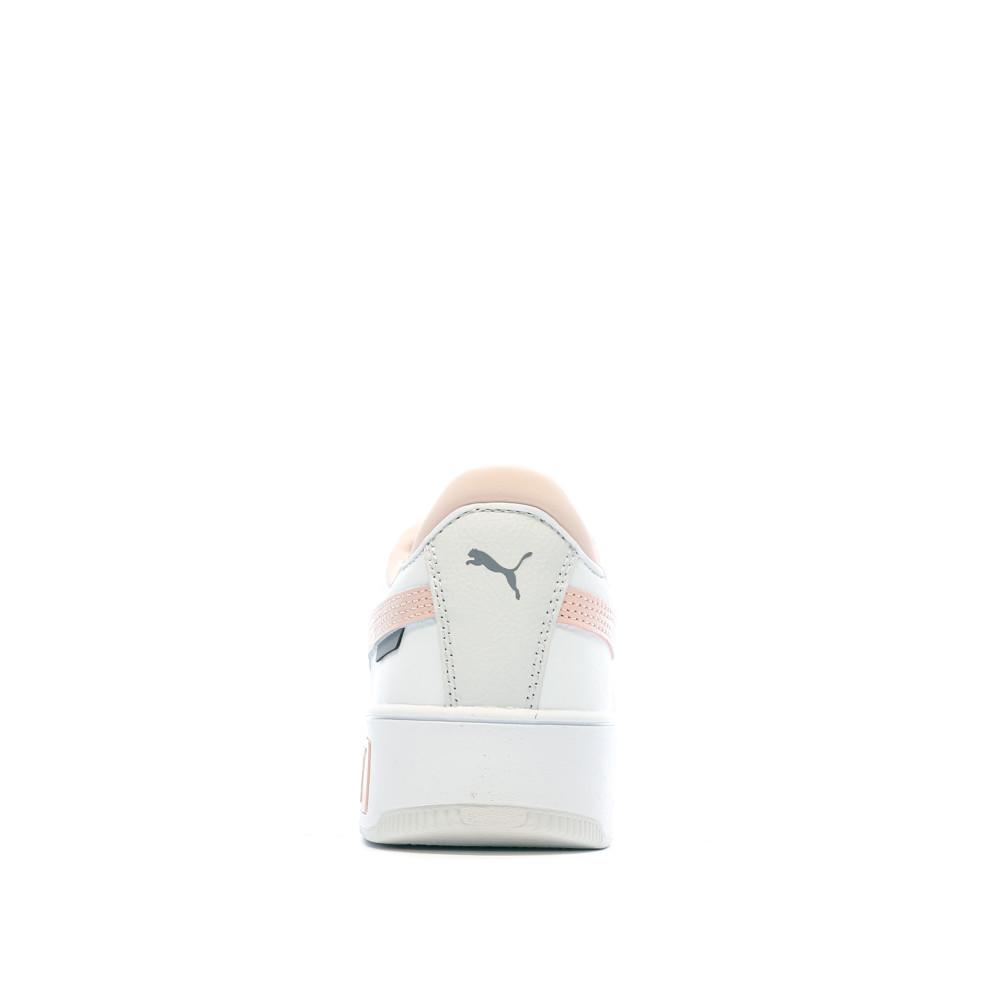 Baskets Blanc/Rose Femme Puma Carina Street vue 3
