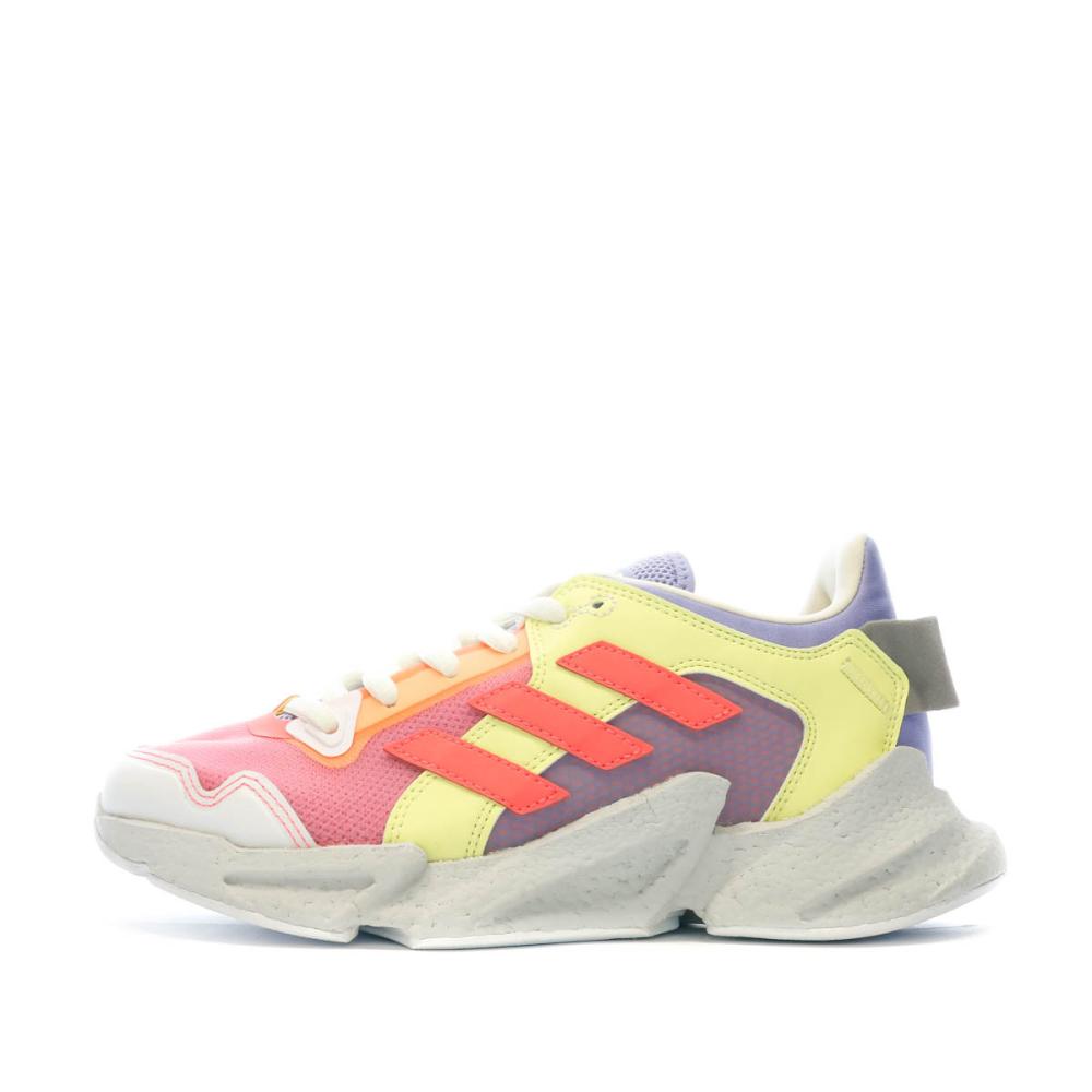 Baskets Blanches/Roses Femme Adidas Kk X9000 pas cher