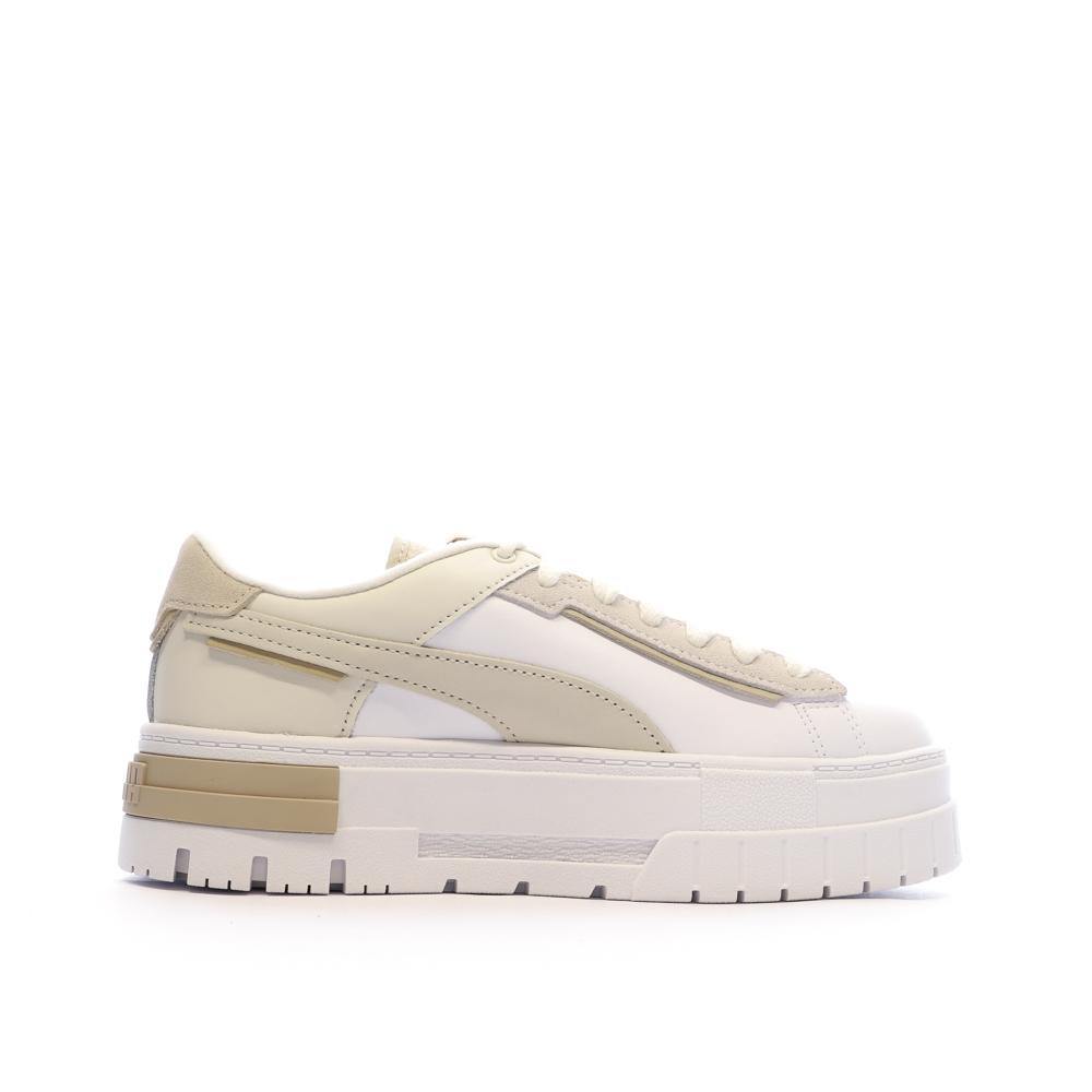 Baskets Écru/Blanc Femme Puma Mayze Crashed Selflove vue 2