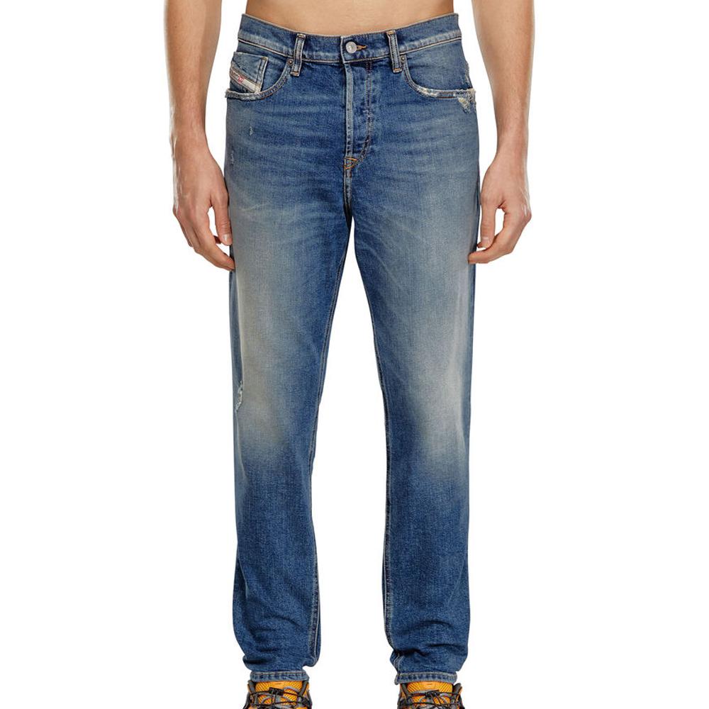 Jean Regular Bleu Délavé Homme Diesel 2005 Fining pas cher