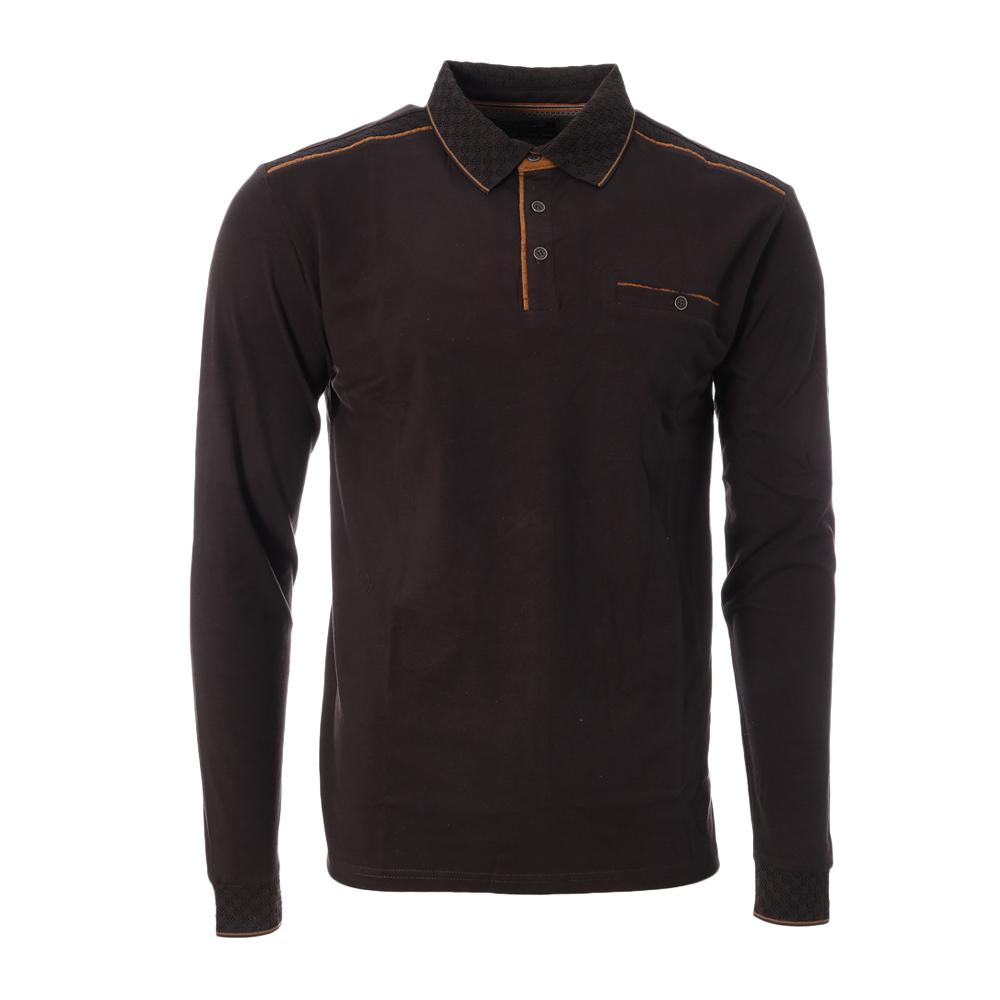 Polo Manches Longues Gris Homme RMS26 91233 pas cher