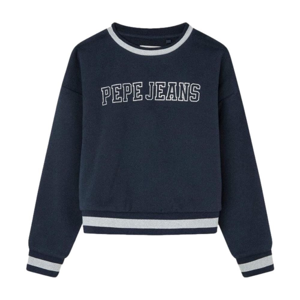 Sweat Marine Fille Pepe jeans Tiziana pas cher