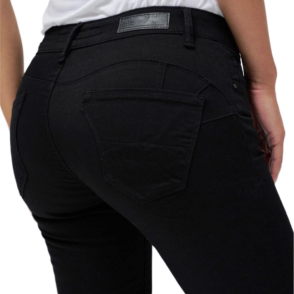 Jeans Slim Noir Femme Salsa Push Up vue 3