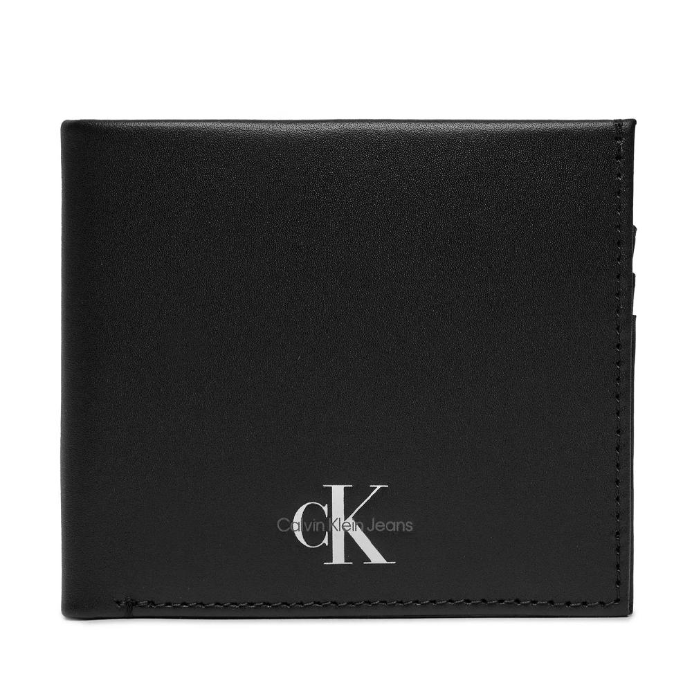 Portefeuille Noir Homme Calvin Klein Jeans Small Leather pas cher