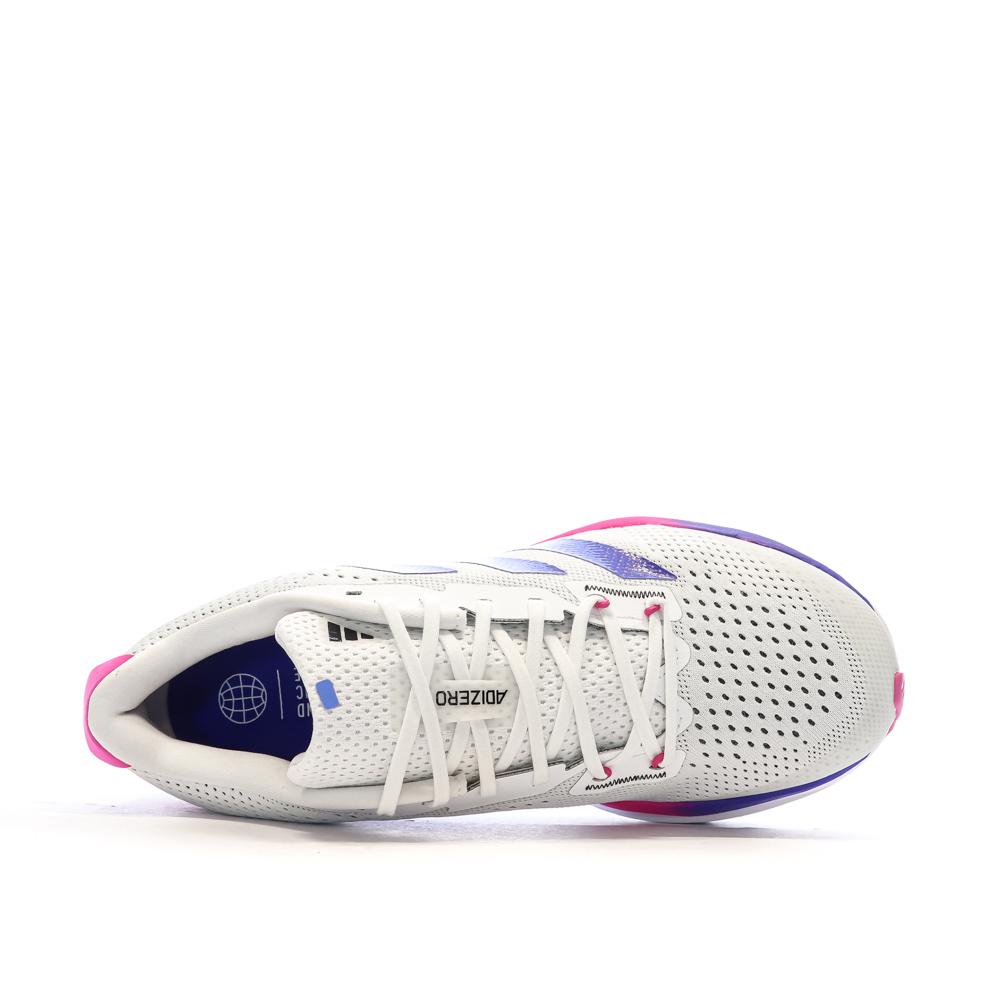 Chaussures de running Blanches Homme Adidas Adizero vue 4