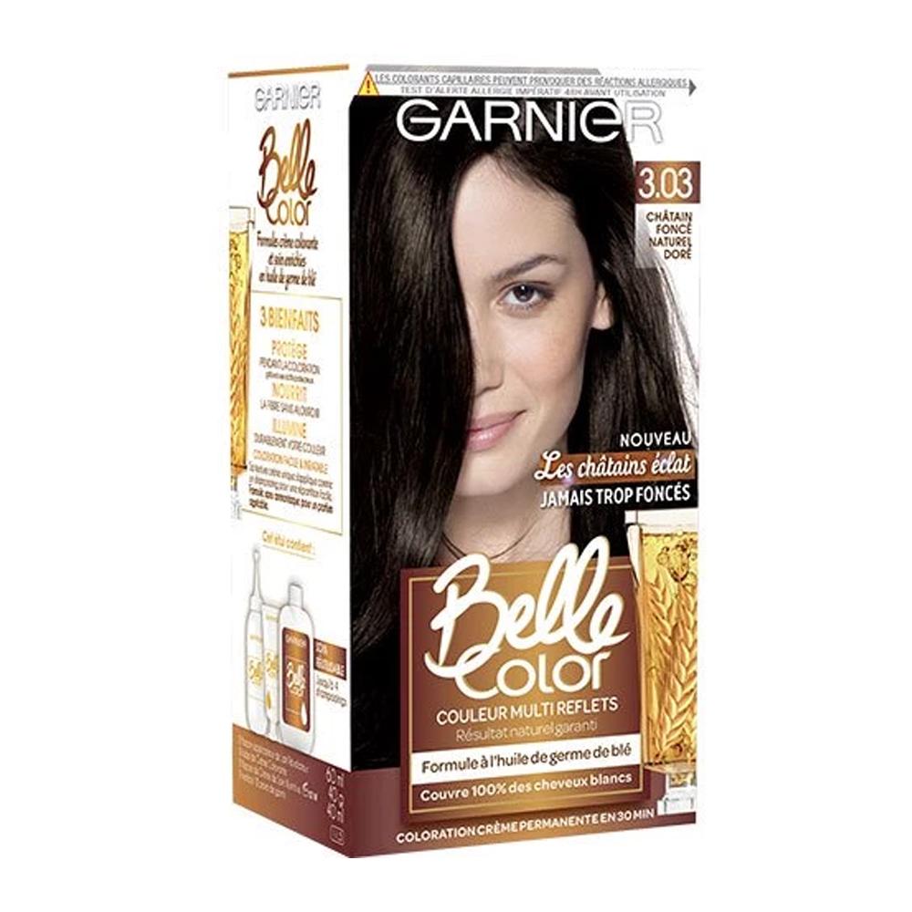 Coloration Permanente Garnier Belle Color 3.03 Châtain Foncé Naturel Doré pas cher