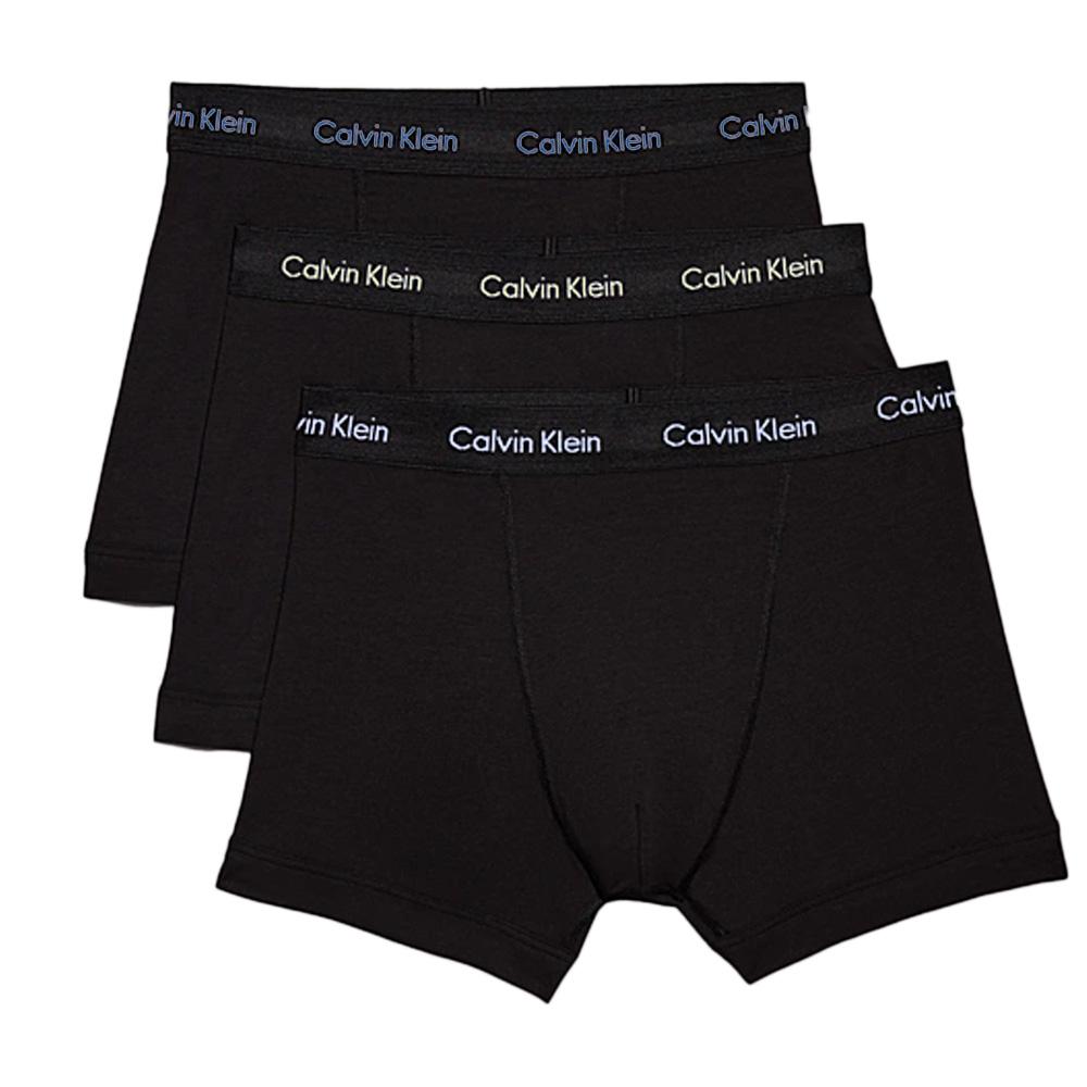 x3 Boxers Noir/Rose/Bleu Homme Calvin Klein Jeans Trunk pas cher