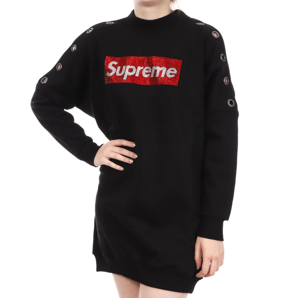 Robe Sweat Noire Femme Supreme Jessy pas cher