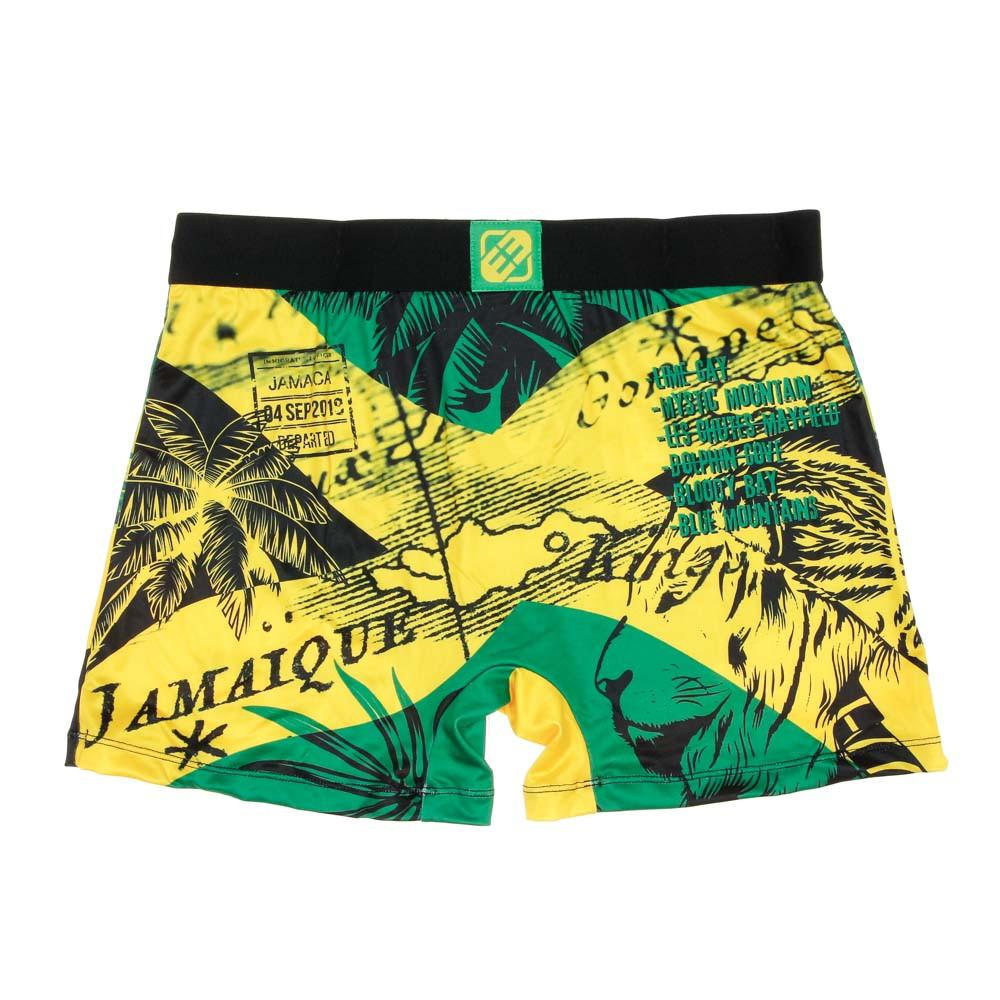 Boxer Vert/Jaune Homme Freegun Jamaica vue 2