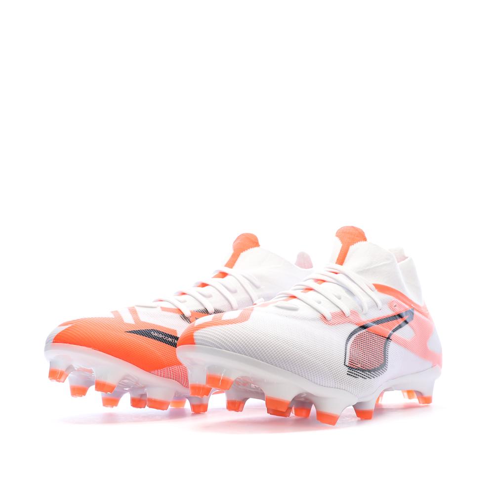 Chaussures de Foot Blanc Homme Puma Ultra 5 Match+ FG/AG vue 6