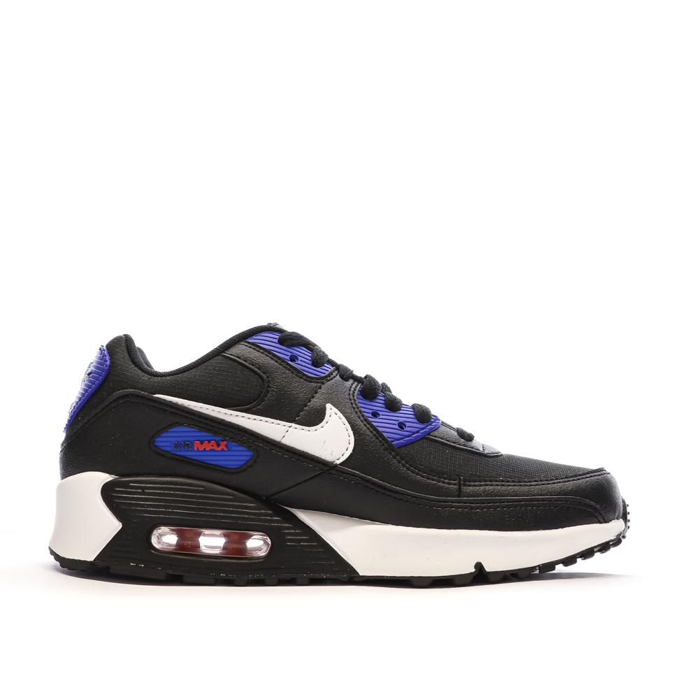 Baskets Noires/Bleu Garçon Nike Air Max 90 vue 2